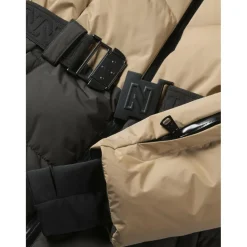 Ski Jassen|Wintersport-NIKKIE Nateland Contrast winterjas dames hummus