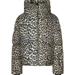 NIKKIE Newport Leopard winterjas dames hummus< Ski Jassen|Wintersport