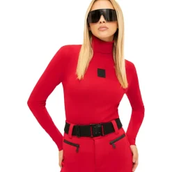 Ski Truien|Wintersport-NIKKIE Noroton Turtleneck sweater dames racing red
