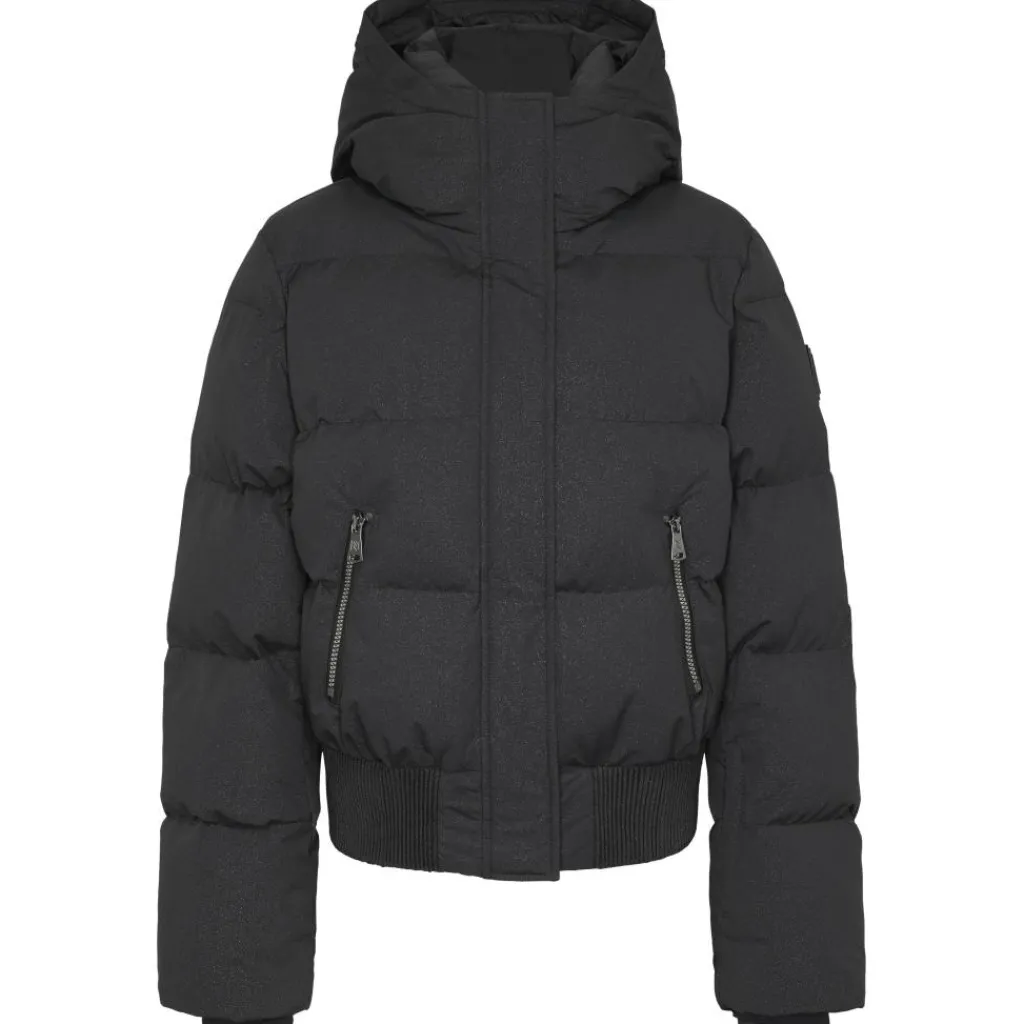 Ski Jassen|Wintersport-NIKKIE Numa Glitter winterjas dames black