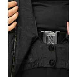 Ski Jassen|Wintersport-NIKKIE Numa Glitter winterjas dames black
