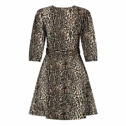 NIKKIE Rachel Structure jurk dames dust black< Jurkjes & Rokjes