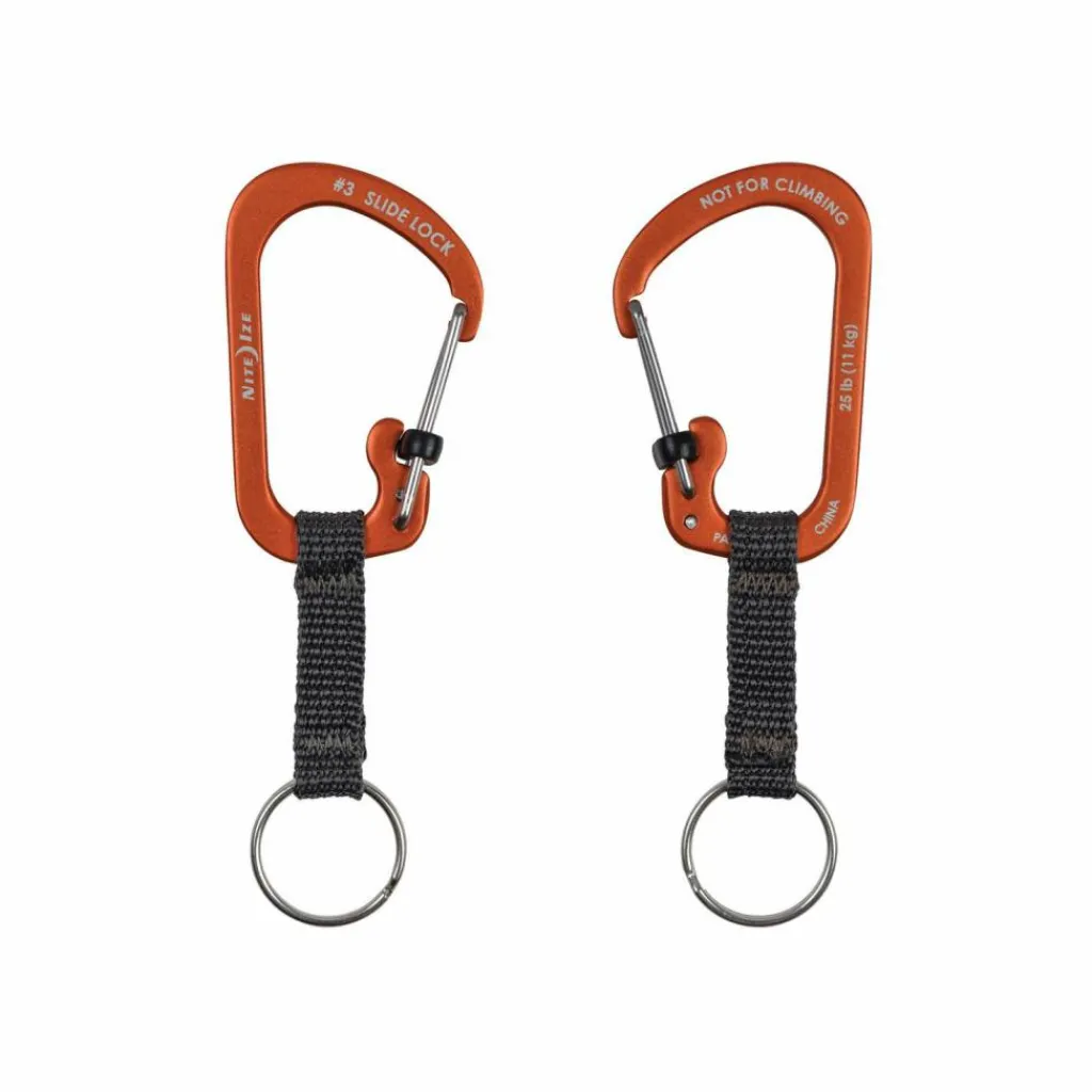 Nite Ize Carabiner #3 Slidelock sleutelring karabijnhaak aluminium orange< Overige Accessoires