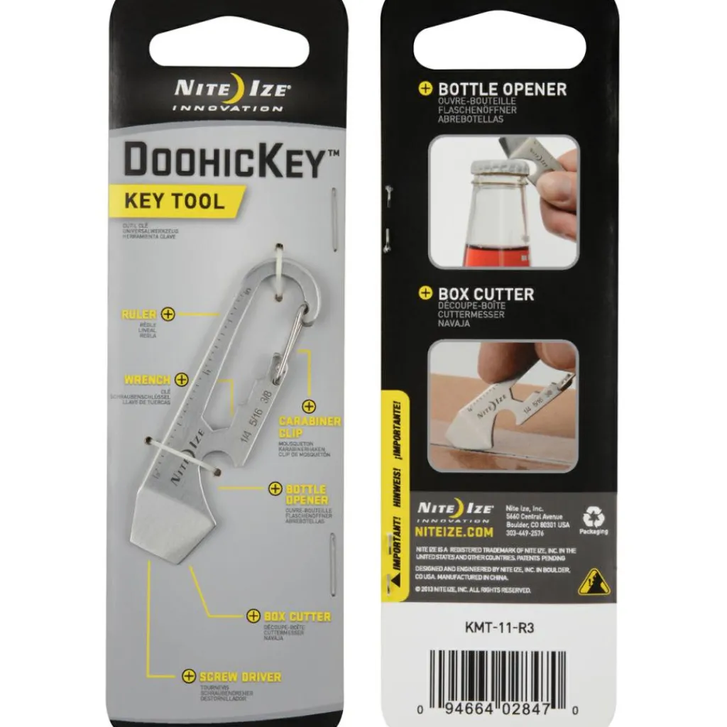 Multitools & Zakmessen-Nite Ize DoohicKey multitool zilver