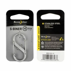 Nite Ize  S-Biner #2 Stainless karabijnhaak< Overige Accessoires