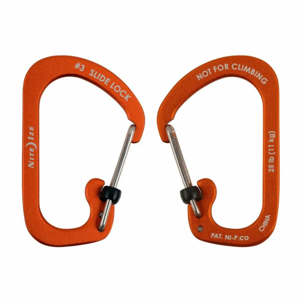 Nite Ize Slidelock #3 karabijnhaak aluminium orange< Overige Accessoires