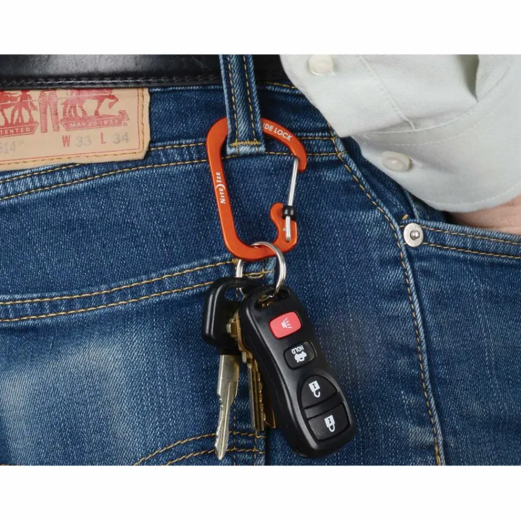 Nite Ize Slidelock #3 karabijnhaak aluminium orange< Overige Accessoires