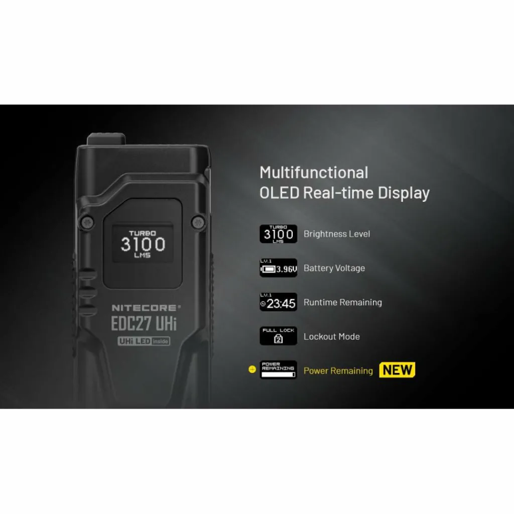 Nitecore EDC27 UHi zaklamp black< Verlichting|Zaklampen