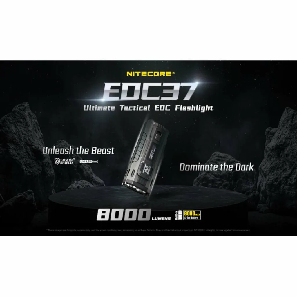 Nitecore EDC37 zaklamp black< Verlichting|Zaklampen