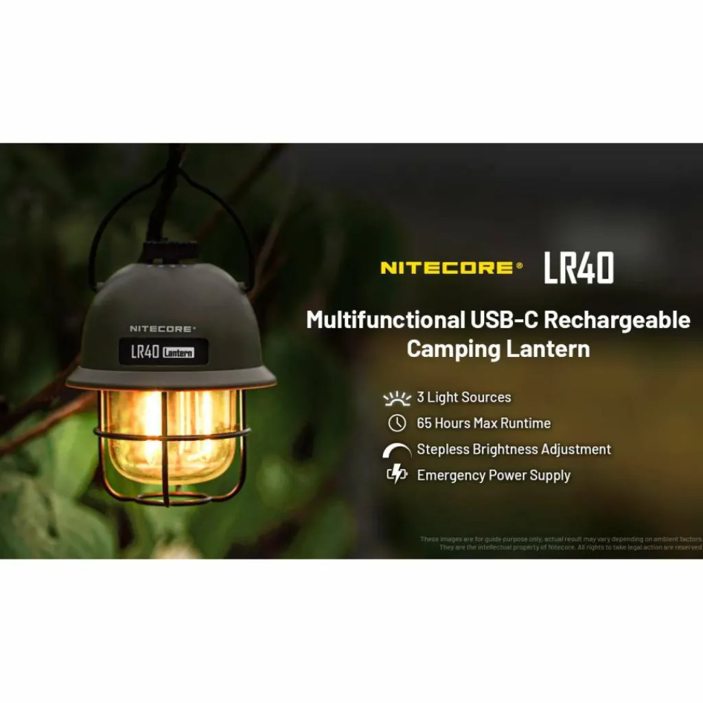 Nitecore LR40 lantaarn army green< Verlichting|Verlichting Oplaadbaar