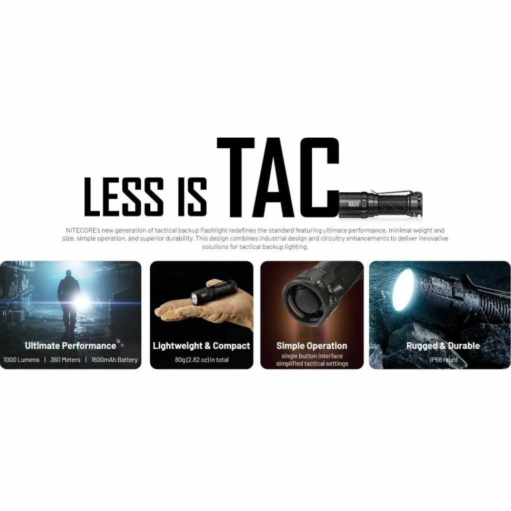 Nitecore MT1C Pro zaklamp black< Verlichting|Zaklampen