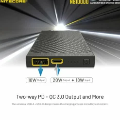 Nitecore NB10000 Gen2 powerbank black< Accu's & Batterijen