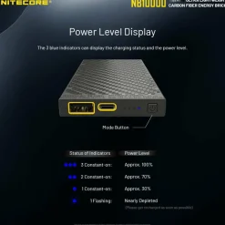 Nitecore NB10000 Gen2 powerbank black< Accu's & Batterijen