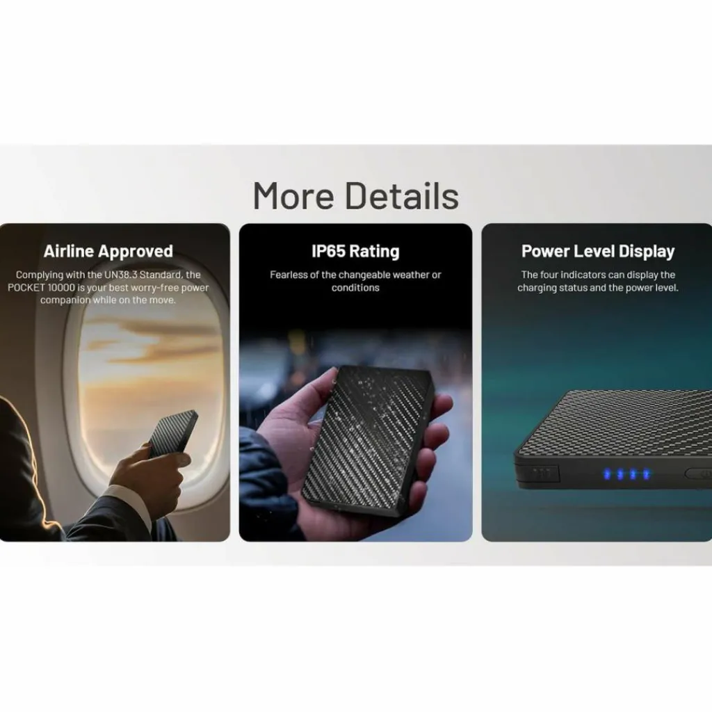 Accu's & Batterijen-Nitecore Pocket 10000 powerbank black