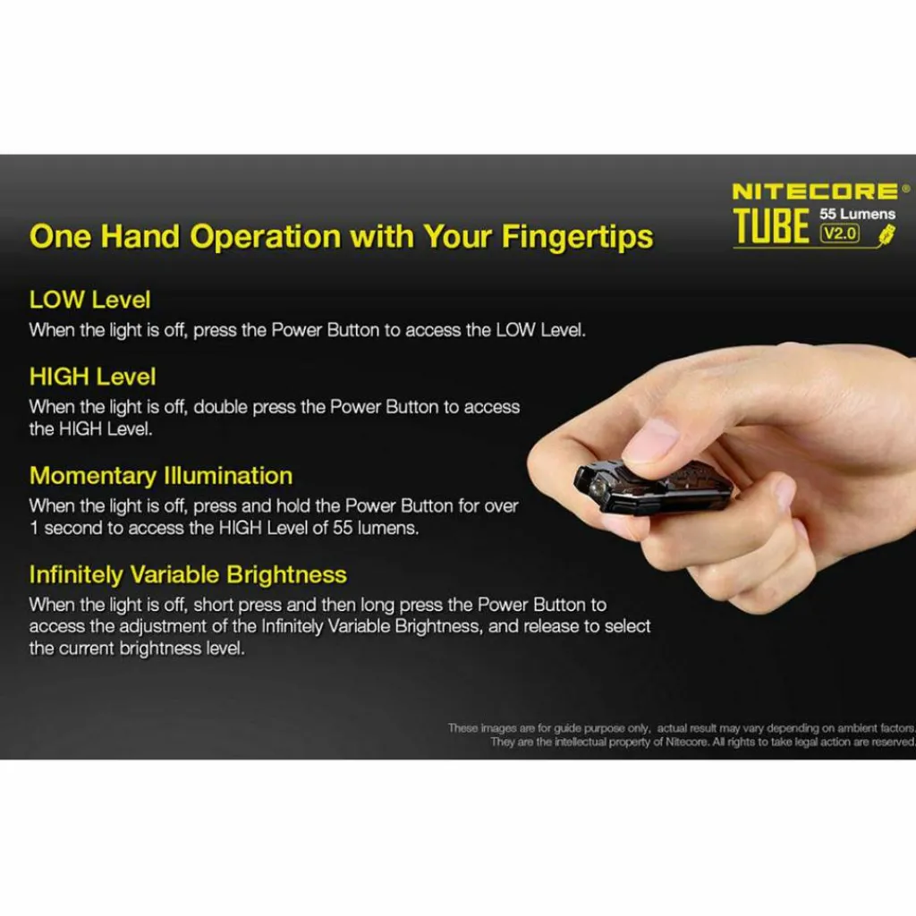 Nitecore Tube V2.0 zaklamp black< Verlichting|Zaklampen