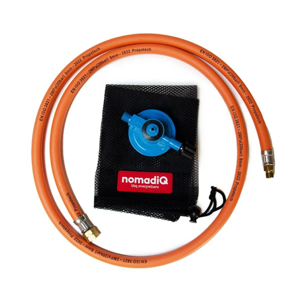 Accessoires-NomadiQ Verlengde gasslang Campingaz aansluiting
