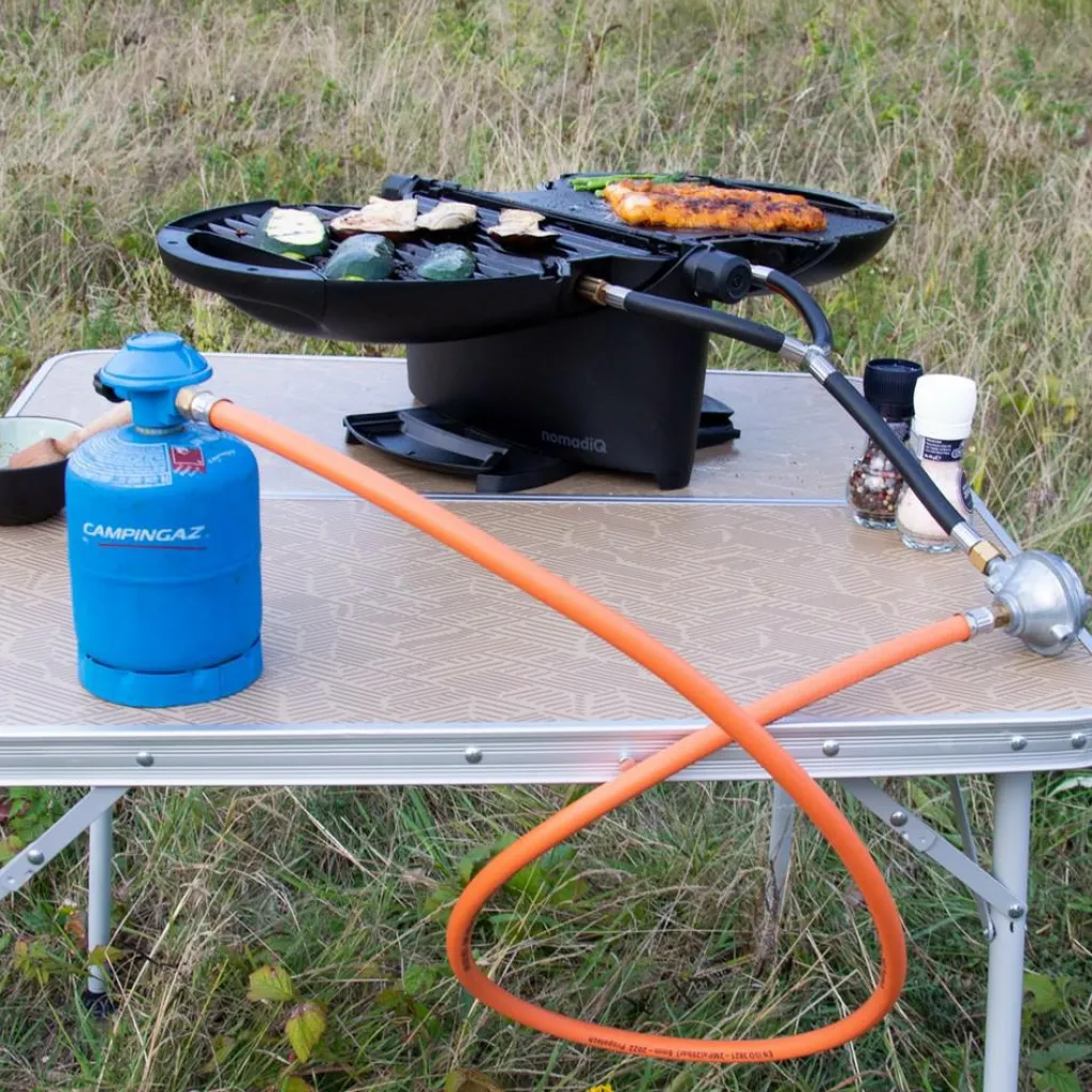 Accessoires-NomadiQ Verlengde gasslang Campingaz aansluiting