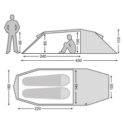 Nordisk Oppland 2 SI 2.0 lichtgewicht tunneltent green< 2-Persoons Tent|Tunneltenten
