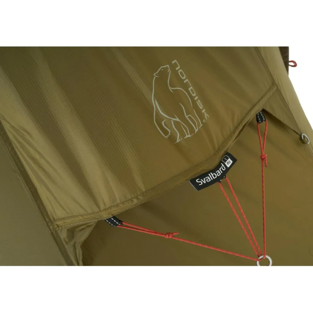 Nordisk Svalbard 1 2.0 PU lichtgewicht tunneltent dark olive< 1-Persoons Tent|Tunneltenten