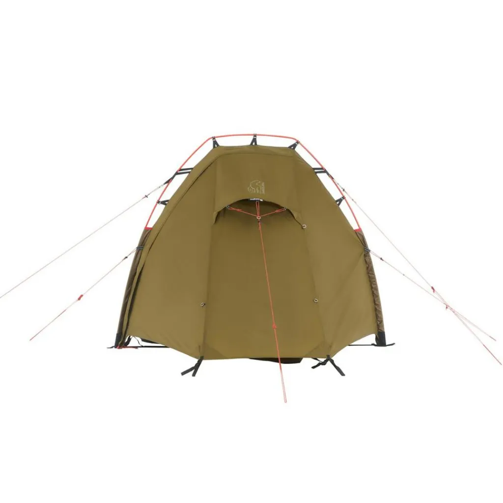 Nordisk Svalbard 1 2.0 PU lichtgewicht tunneltent dark olive< 1-Persoons Tent|Tunneltenten