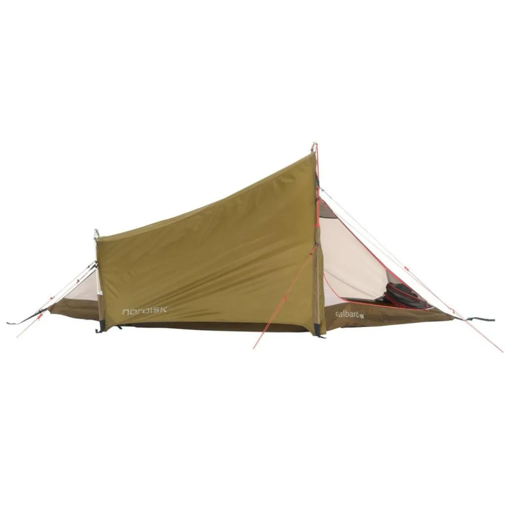 Nordisk Svalbard 1 2.0 PU lichtgewicht tunneltent dark olive< 1-Persoons Tent|Tunneltenten