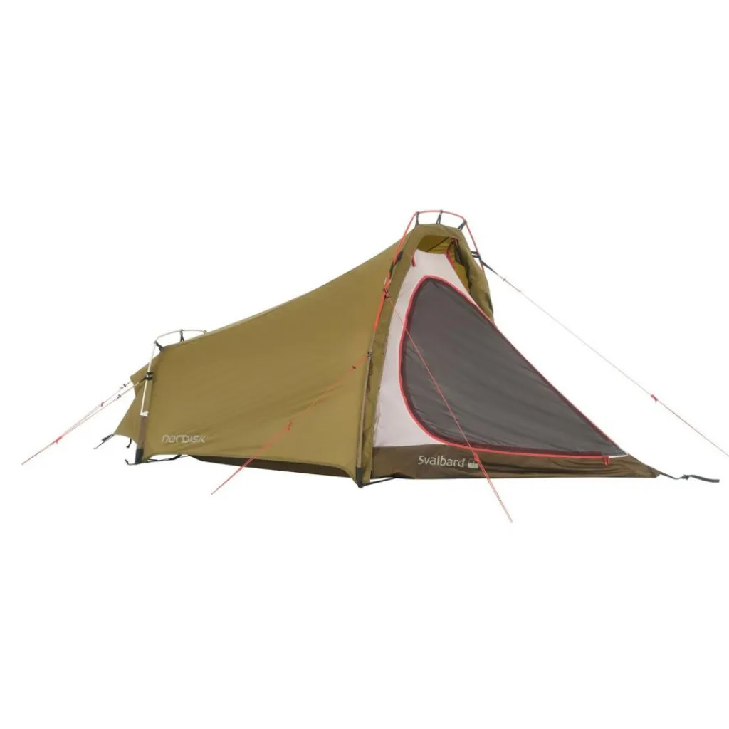 Nordisk Svalbard 1 2.0 PU lichtgewicht tunneltent dark olive< 1-Persoons Tent|Tunneltenten