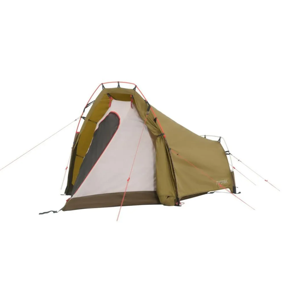 Nordisk Svalbard 1 2.0 PU lichtgewicht tunneltent dark olive< 1-Persoons Tent|Tunneltenten
