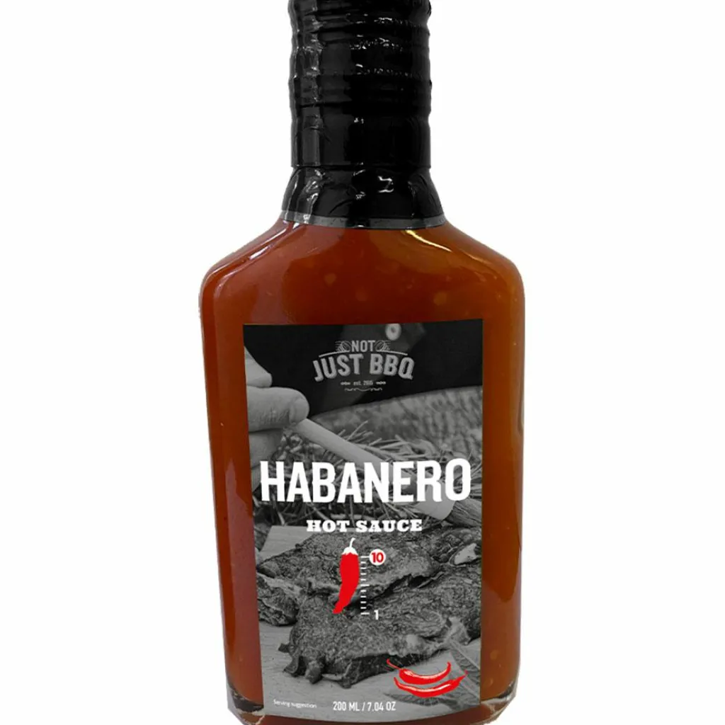 Not Just Bbq XL Chili fles Habanero Hot Sauce barbecuesaus< Accessoires