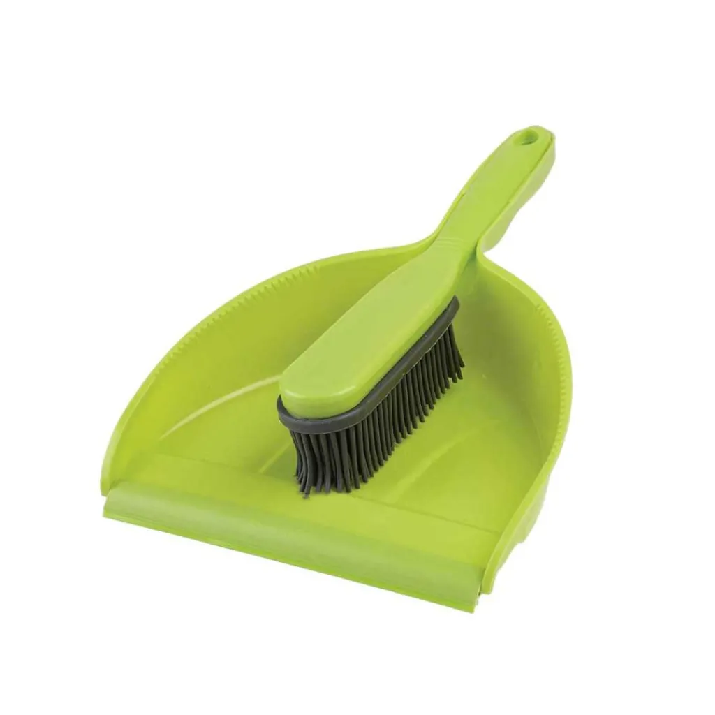 Schoonmaakartikelen-Noviplast Clean Sweep handveger en blik groen