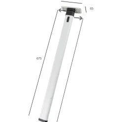 Novus Klaptafelpoot met bovenknik lichtgrijs< Tafelpoten