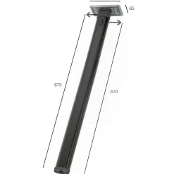 Tafelpoten-Novus Klaptafelpoot met bovenknik zwart