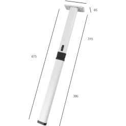 Tafelpoten-Novus Klaptafelpoot met middenknik lichtgrijs