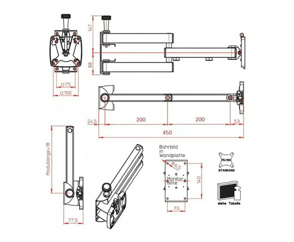 Audio & Video-Novus Sky 10N Flatscreen televisiebeugel