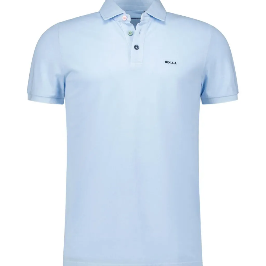 NZA New Zealand Auckland polo heren pastel blue< Shirts, Polo's & Blouses