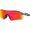 Zonnebrillen-Oakley Radar Plate zonnebril prizm ruby matte carbon