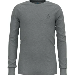 Thermokleding|Wintersport-ODLO Natural 100 Merino Warm LS thermoshirt junior grey melange
