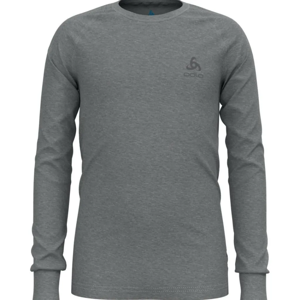 Thermokleding|Wintersport-ODLO Natural 100 Merino Warm LS thermoshirt junior grey melange
