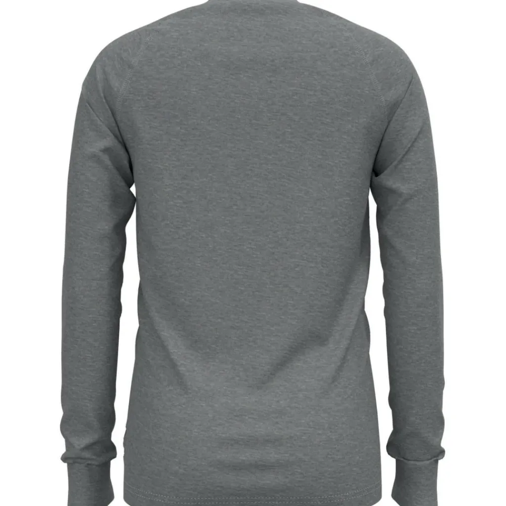 Thermokleding|Wintersport-ODLO Natural 100 Merino Warm LS thermoshirt junior grey melange