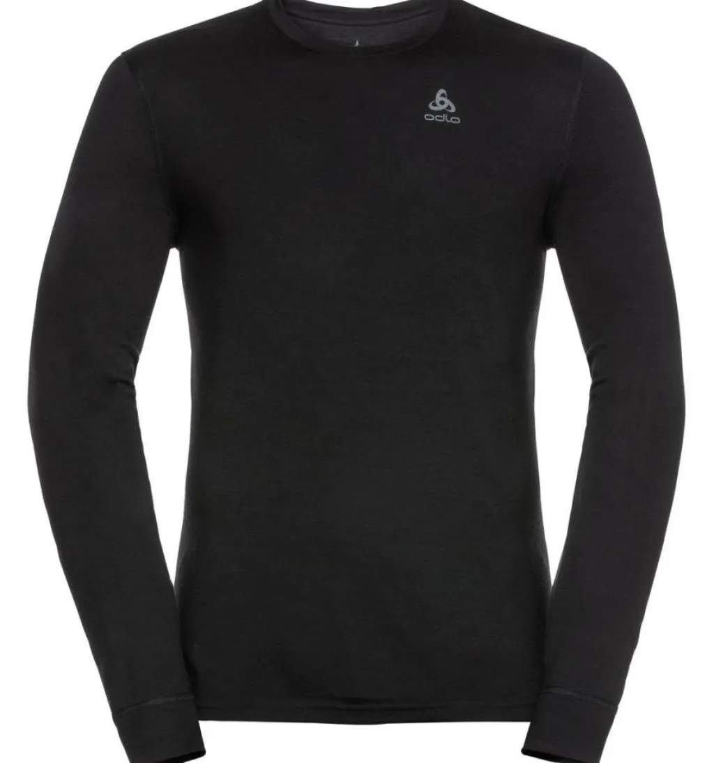 ODLO Natural 100 Merino Warm LS thermoshirt heren black< Thermokleding|Wintersport