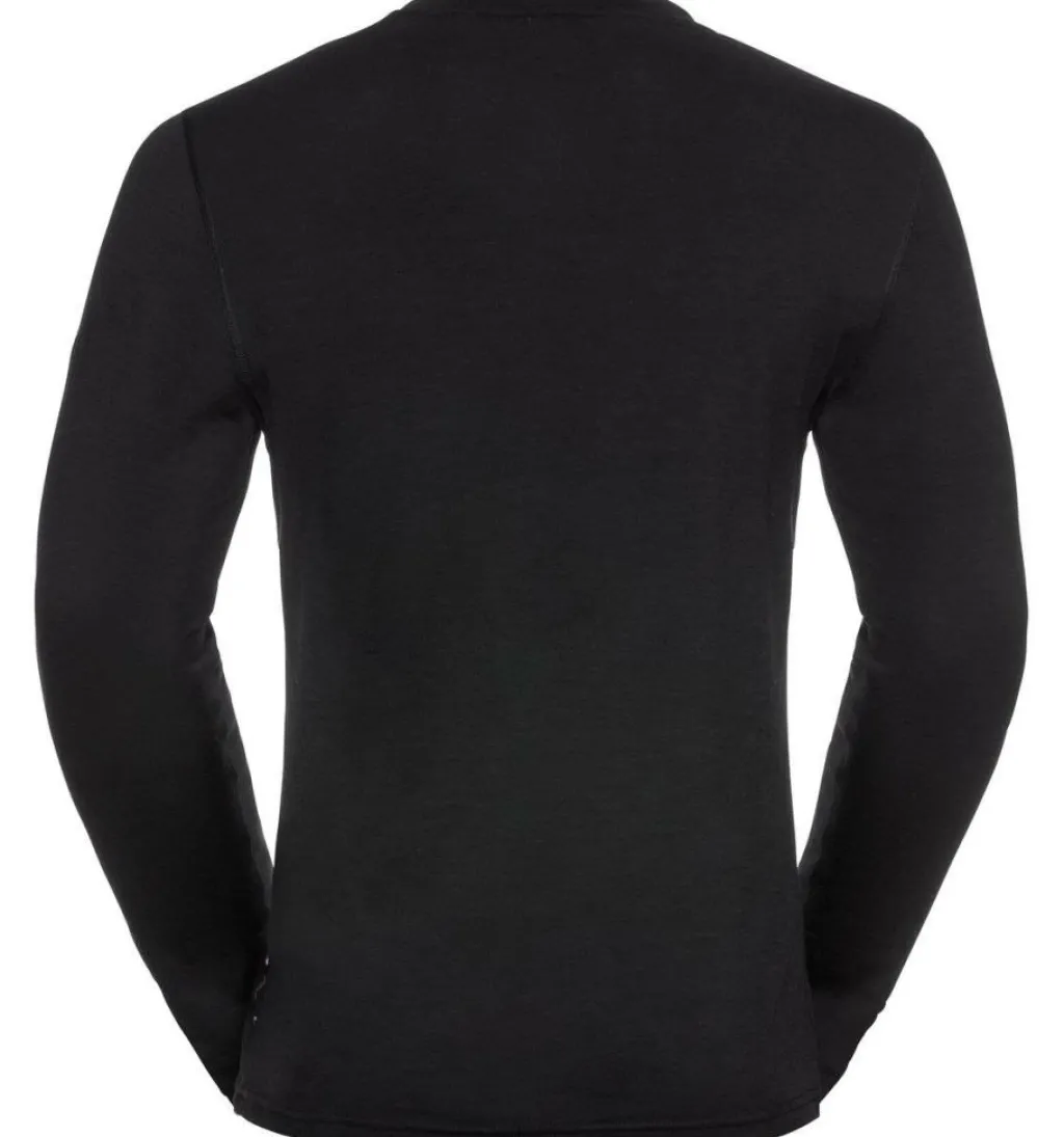 ODLO Natural 100 Merino Warm LS thermoshirt heren black< Thermokleding|Wintersport