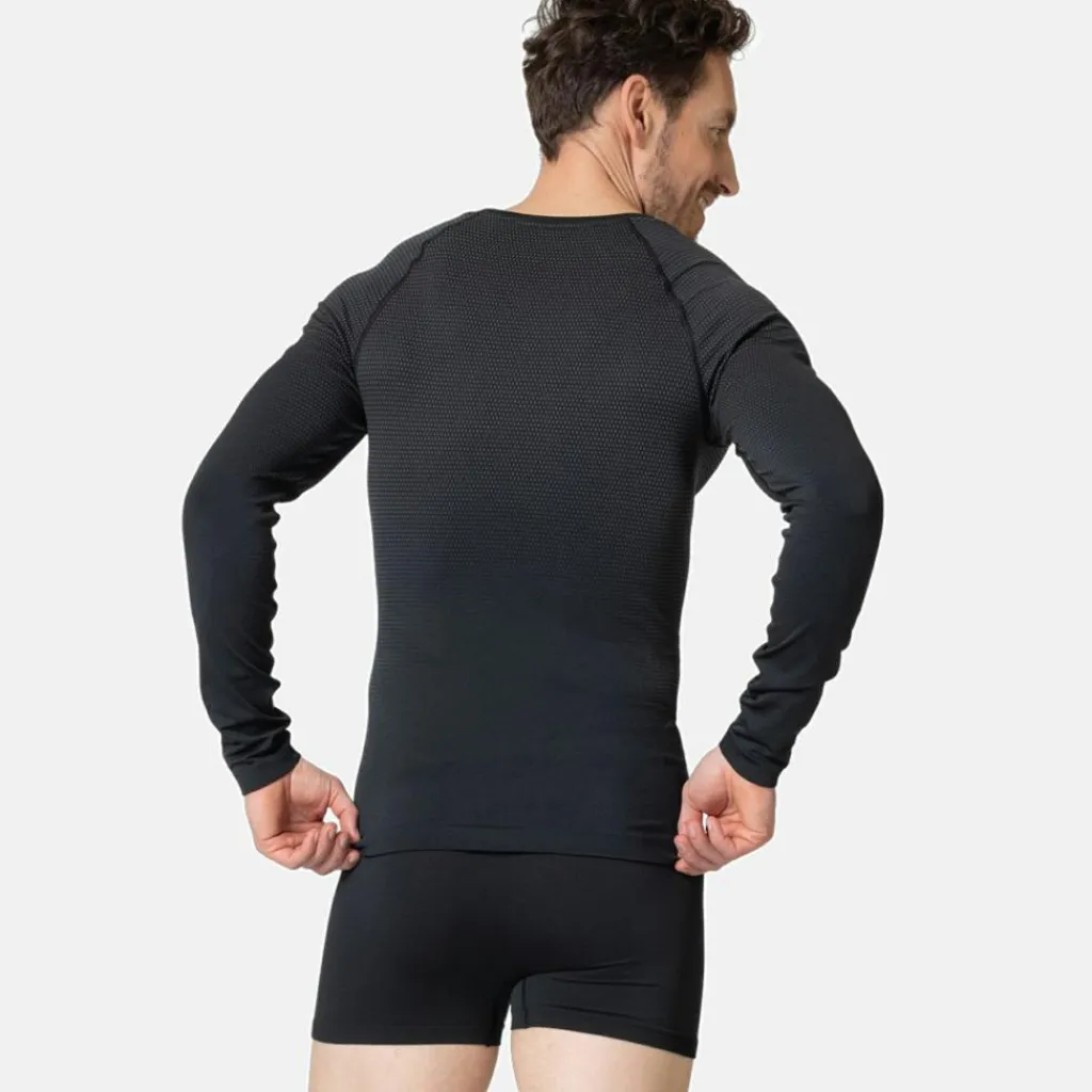 Thermokleding|Wintersport-ODLO Performance Light Eco LS thermoshirt heren black