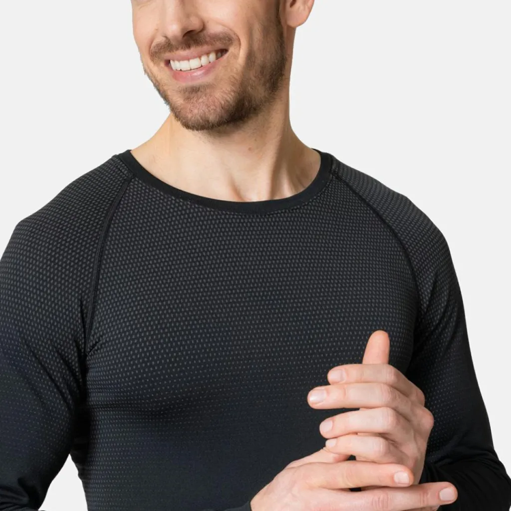 Thermokleding|Wintersport-ODLO Performance Light Eco LS thermoshirt heren black