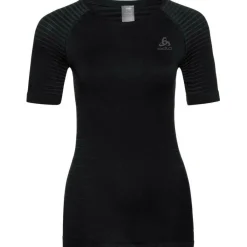 Thermokleding|Wintersport-ODLO Performance Light SS thermoshirt dames black