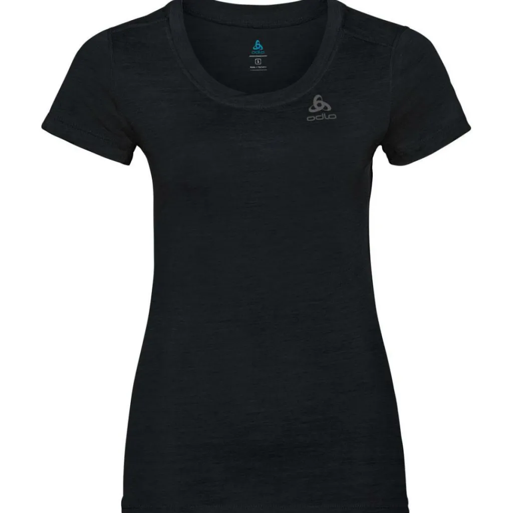 Thermokleding|Wintersport-ODLO Performance Wool Light SS thermoshirt dames black