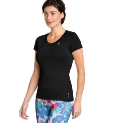 Thermokleding|Wintersport-ODLO Performance Wool Light SS thermoshirt dames black