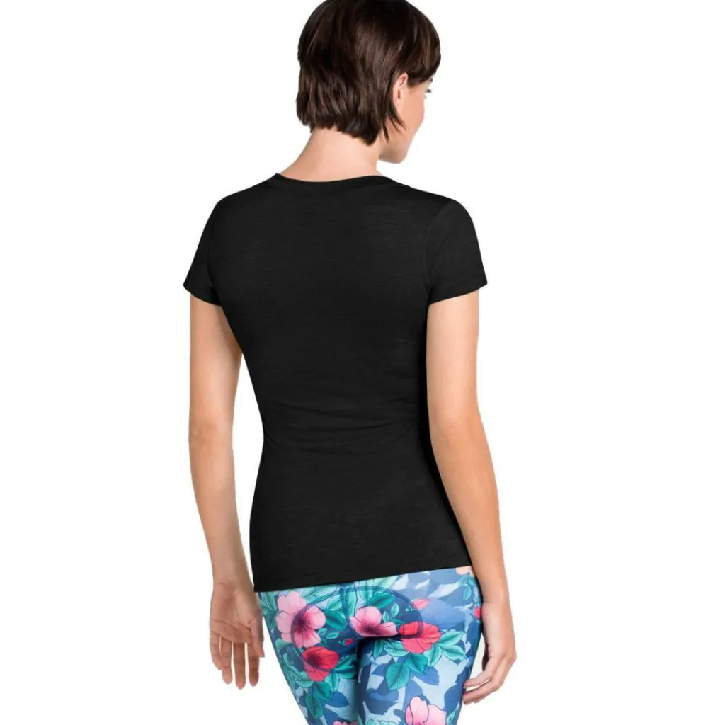 Thermokleding|Wintersport-ODLO Performance Wool Light SS thermoshirt dames black