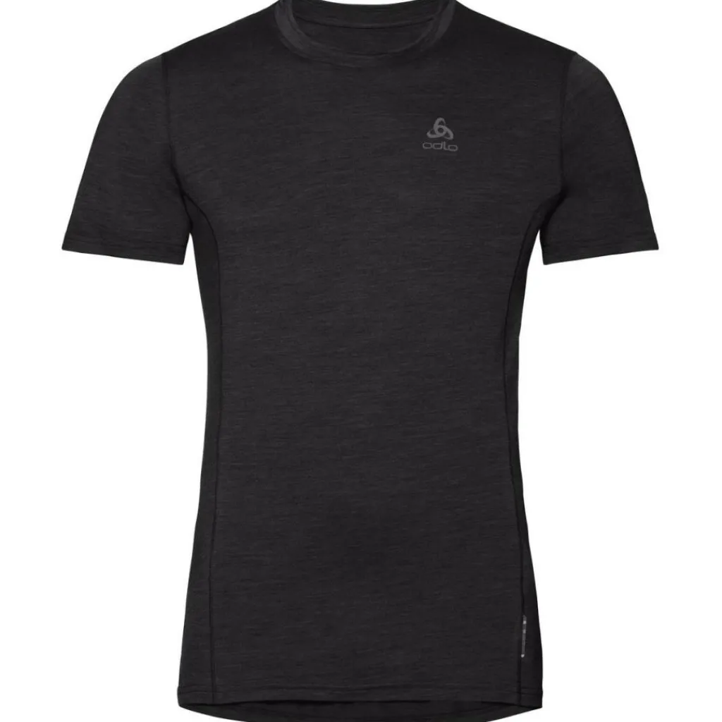 Thermokleding|Wintersport-ODLO Performance Wool Light SS thermoshirt heren black