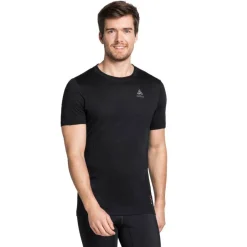Thermokleding|Wintersport-ODLO Performance Wool Light SS thermoshirt heren black