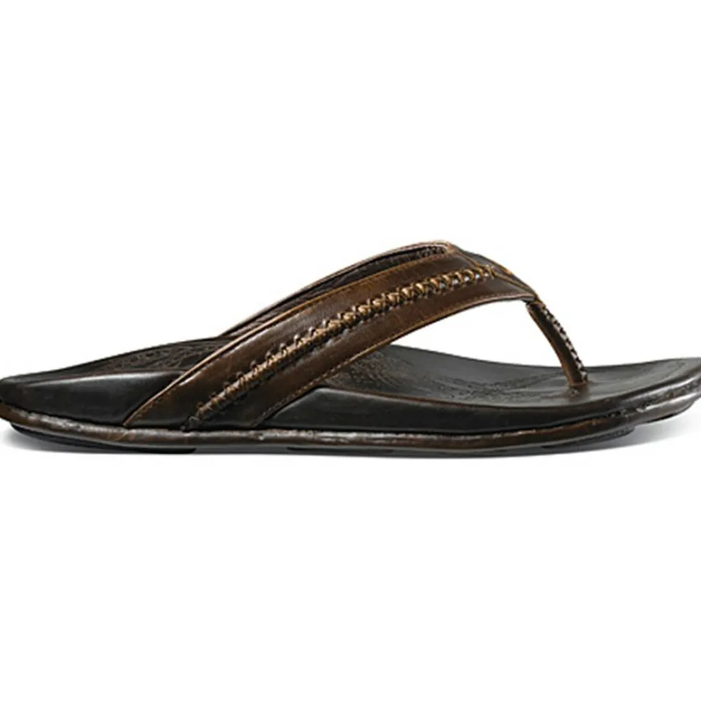Slippers-Olukai Mea Ola slippers heren dark java