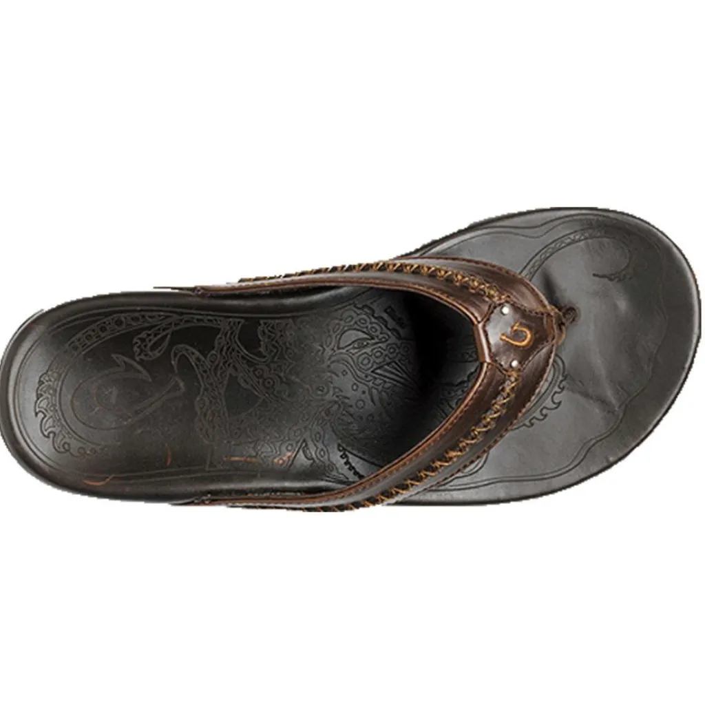 Slippers-Olukai Mea Ola slippers heren dark java